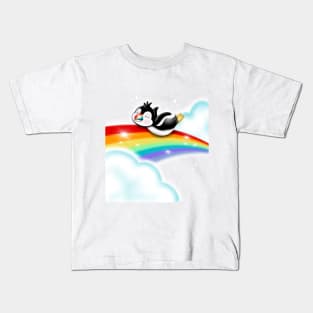 Riding the rainbow Kids T-Shirt